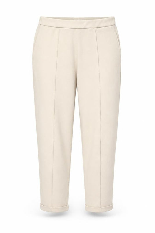 Womens UK Size L MNG Regular Fit Cropped Beige Trousers
