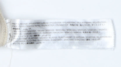 MNG Women's Beige Cropped Trousers, Size L