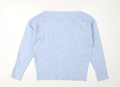 Womens UK Size XS ICHI Blue Pullover Jumper