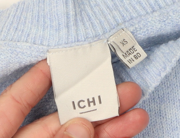 Womens UK Size XS ICHI Blue Pullover Jumper