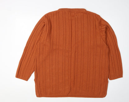Stone River Classics Women's Orange Pullover Jumper Size 14