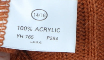 Stone River Classics Women's Orange Pullover Jumper Size 14
