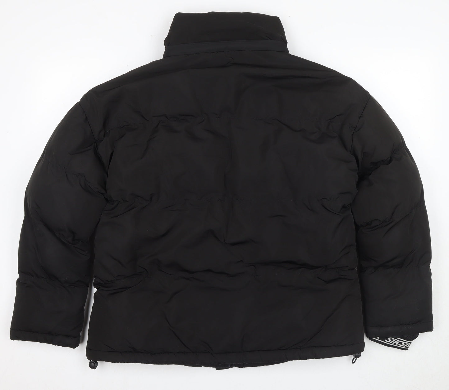 SikSilk Women’s Black Puffer Jacket Size 12 Hooded Winter