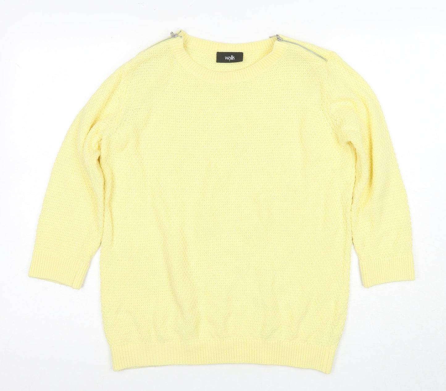 Womens UK Size 2 Wallis Yellow Pullover Jumper