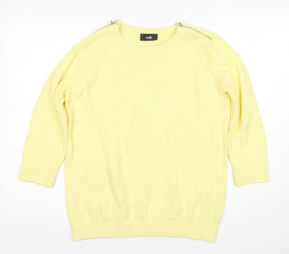 Womens UK Size 2 Wallis Yellow Pullover Jumper