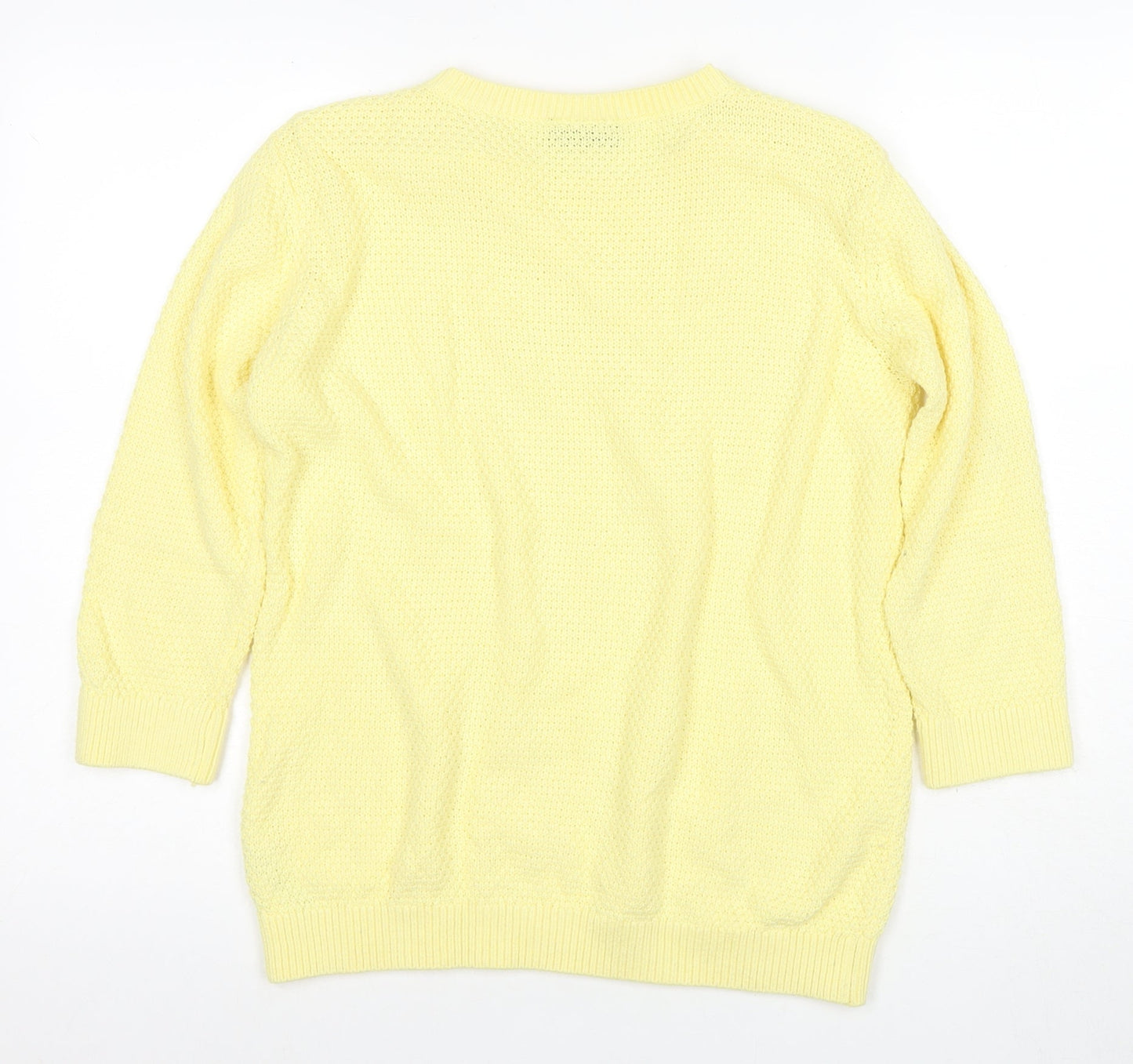 Womens UK Size 2 Wallis Yellow Pullover Jumper