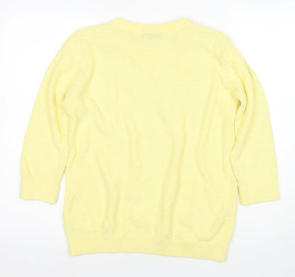 Womens UK Size 2 Wallis Yellow Pullover Jumper
