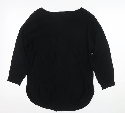 Womens UK Size S Monsoon Black Full Zip Jumper