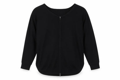 Womens UK Size S Monsoon Black Full Zip Jumper