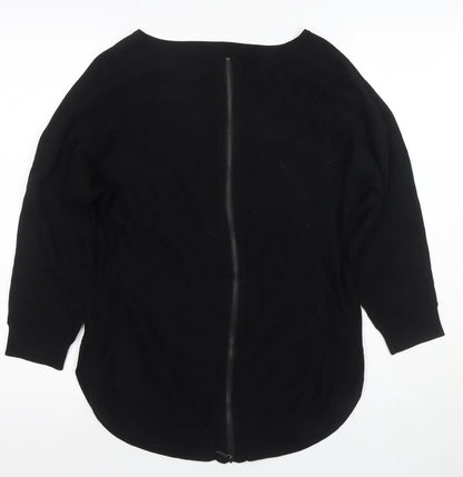 Womens UK Size S Monsoon Black Full Zip Jumper