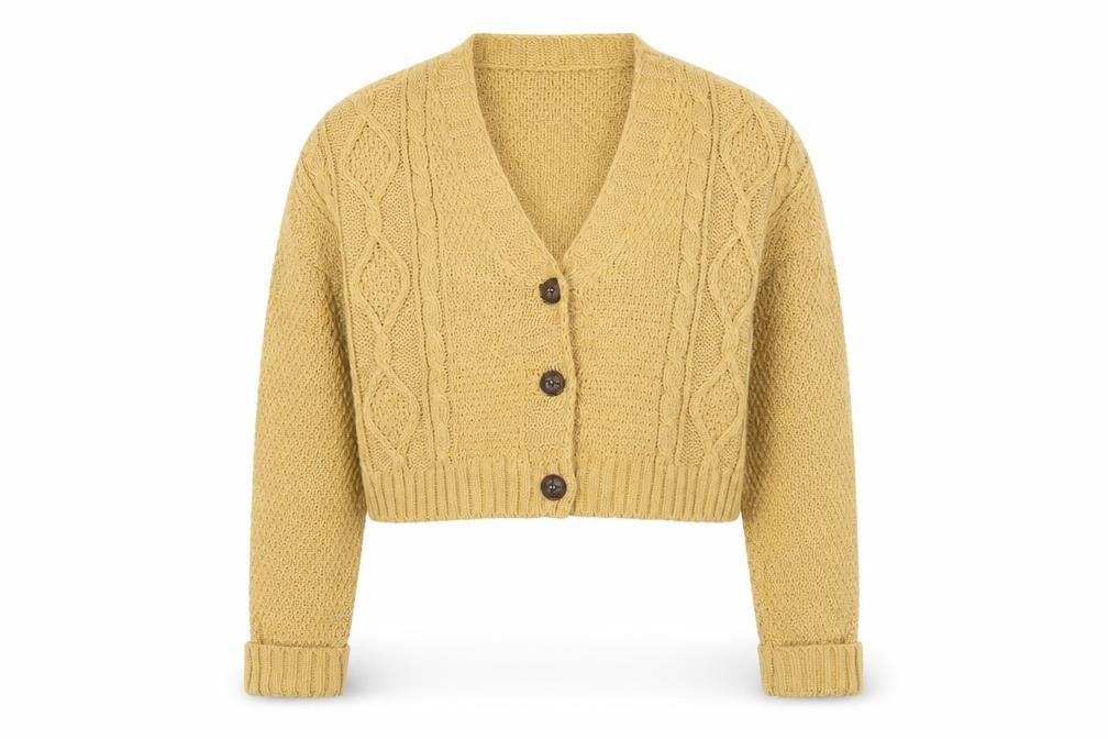 Womens UK Size M PRETTYLITTLETHING Beige Cardigan Jumper