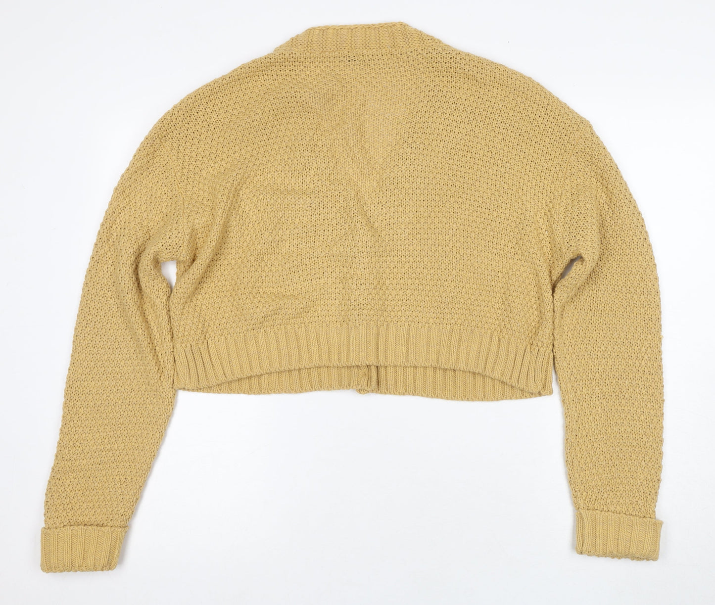 Womens UK Size M PRETTYLITTLETHING Beige Cardigan Jumper