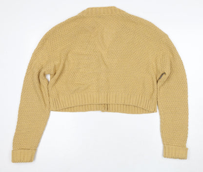Womens UK Size M PRETTYLITTLETHING Beige Cardigan Jumper