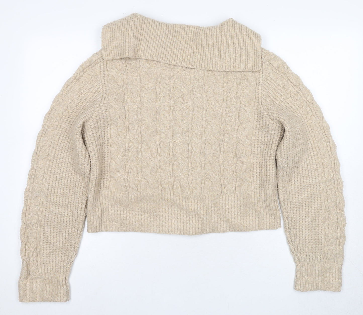 Banana Republic Women's Beige Cable-Knit Jumper L