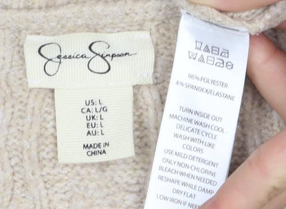 Banana Republic Women's Beige Cable-Knit Jumper L