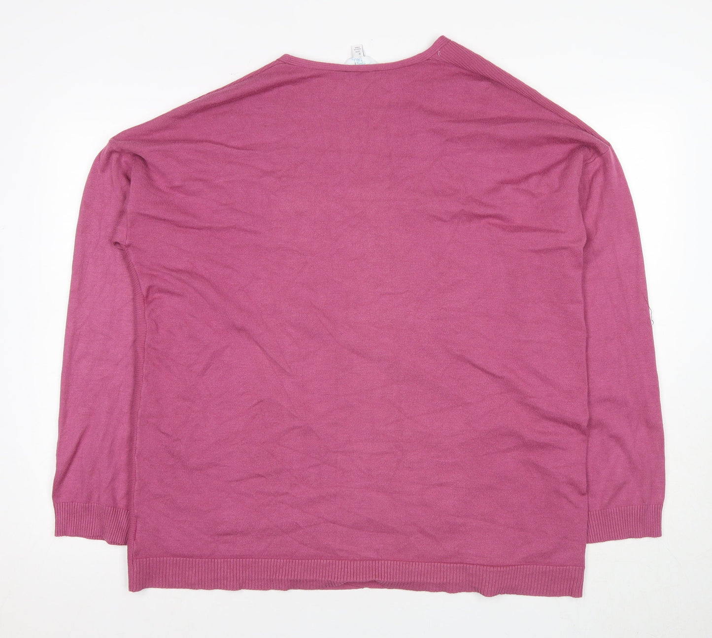 Time and Tru Women's Pink Cardigan, Size 20, V-Neck
