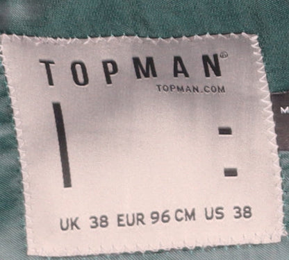 Mens UK Size 38 Topman Regular Black Suit Jacket