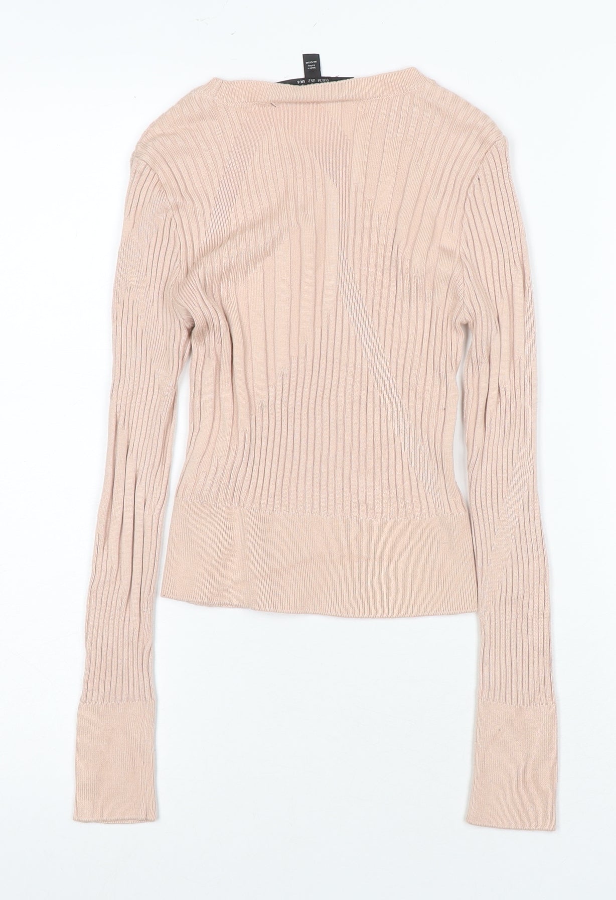 Womens UK Size 6 Topshop Beige  T-Shirt