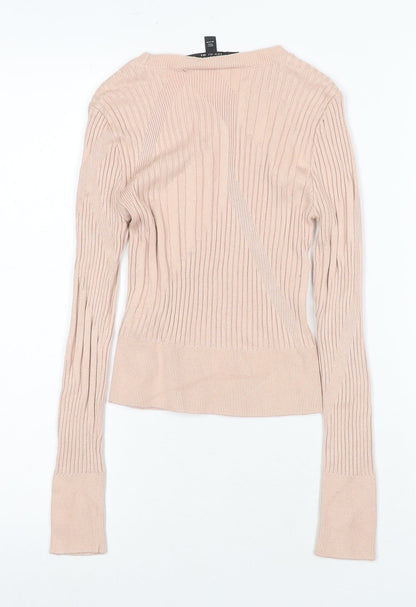 Womens UK Size 6 Topshop Beige  T-Shirt