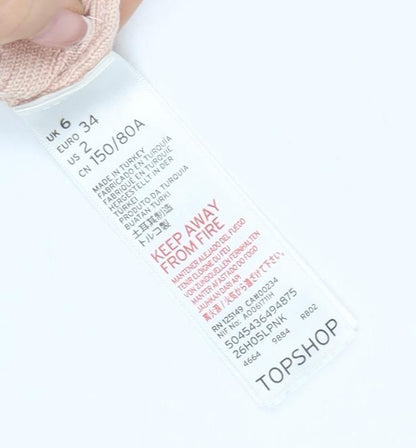 Womens UK Size 6 Topshop Beige  T-Shirt