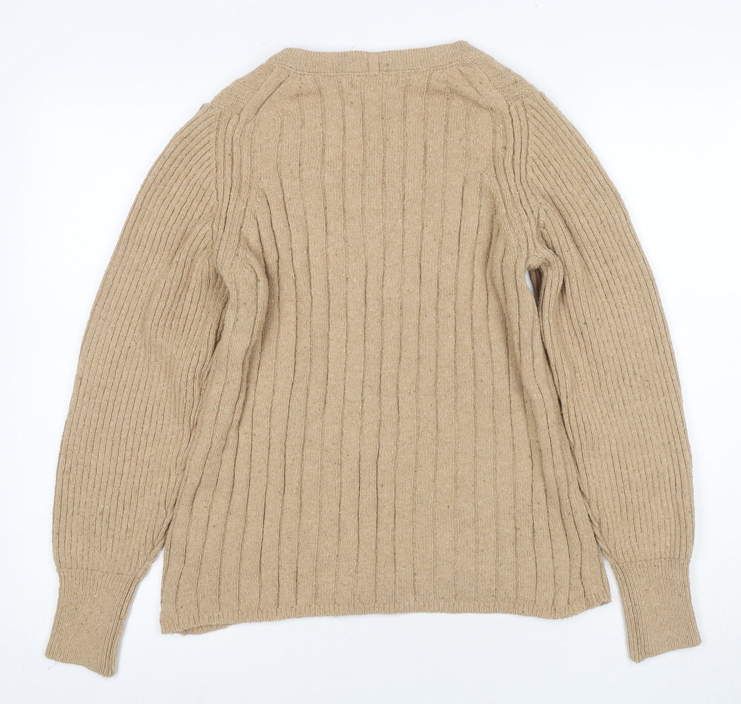 Womens UK Size M Per Una Beige Henley Jumper