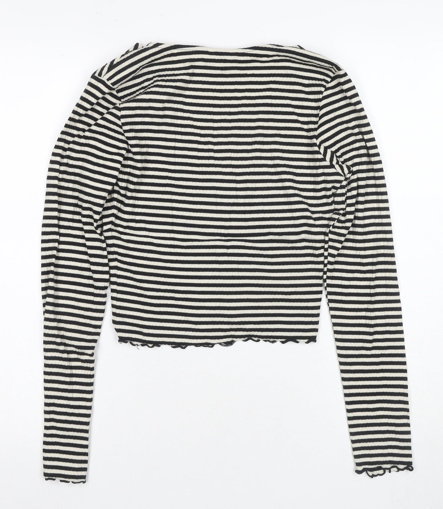 Womens UK Size S Monki Black Wrap Blouse