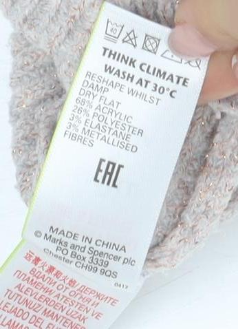 Womens UK Size S Marks and Spencer Beige Pullover Jumper