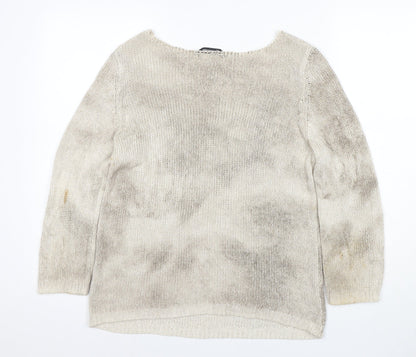 Kaleidoscope Women's Beige Knit Jumper Size 12
