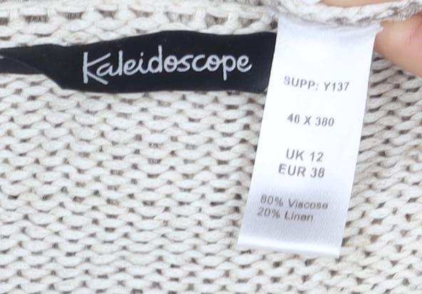 Kaleidoscope Women's Beige Knit Jumper Size 12