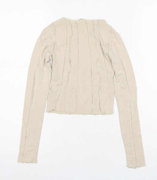 Womens UK Size S Pull&Bear Beige  Blouse