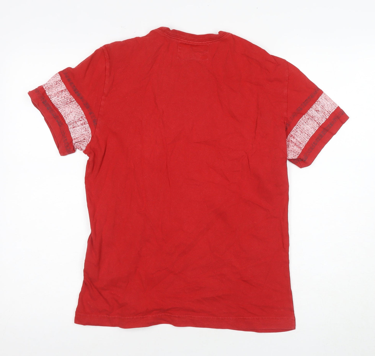 XDYE Men's Red Graphic T-Shirt - Small, Sports Style