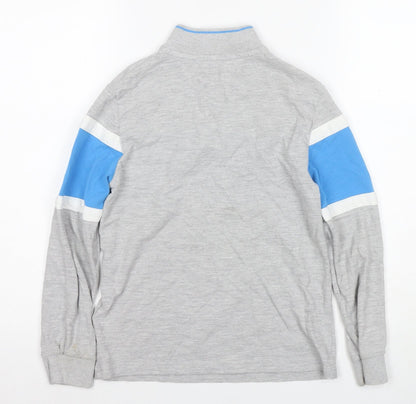 Marks and Spencer Boys Grey Blue Long Sleeve Pullover 7 Years
