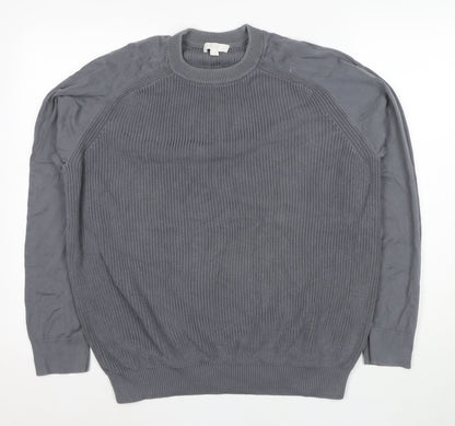 COS Men's Grey Cotton Pullover Jumper - Size L