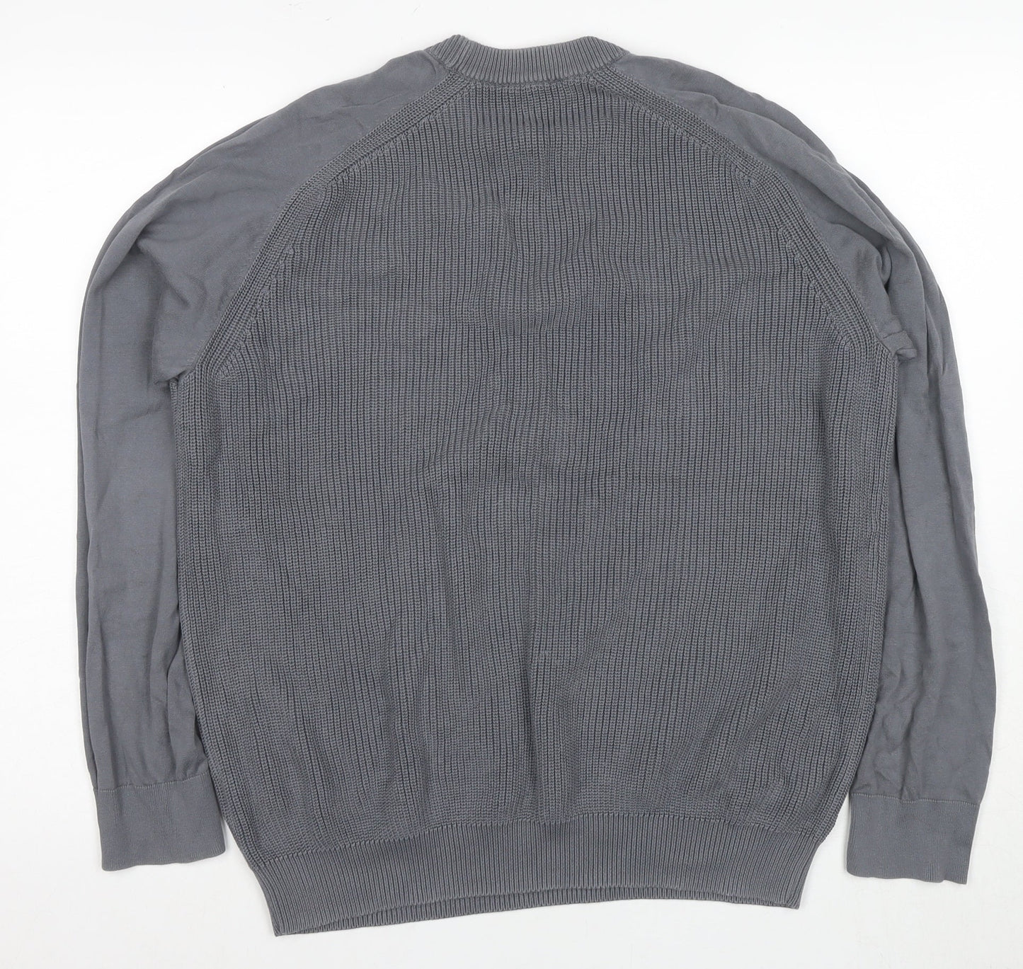 COS Men's Grey Cotton Pullover Jumper - Size L