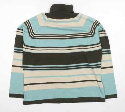 p4d Women's Multicoloured Roll Neck Jumper