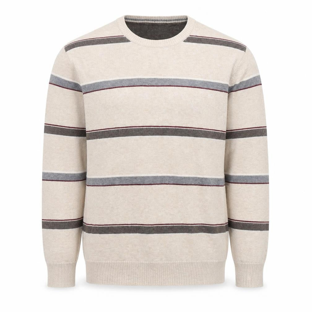 Mens UK Size M Atlantic Bay Beige Pullover Jumper