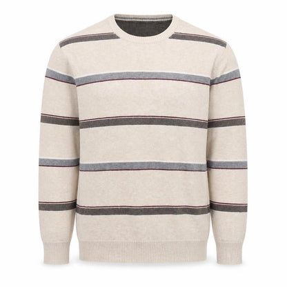 Mens UK Size M Atlantic Bay Beige Pullover Jumper