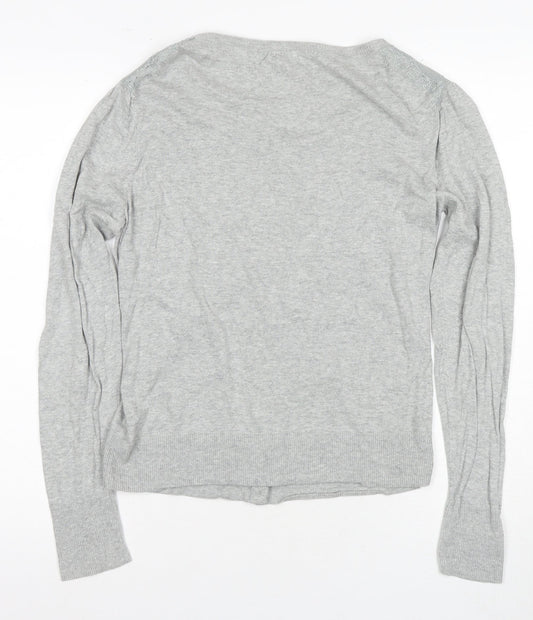 Womens UK Size L Oasis Grey Cardigan Jumper