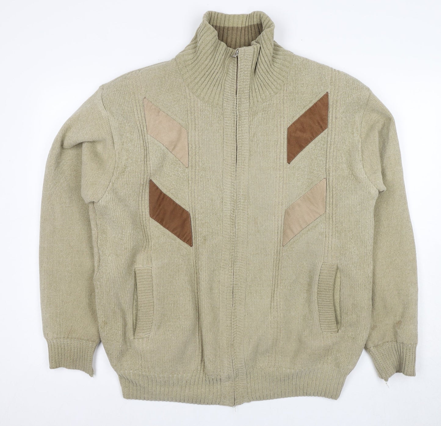Mens UK Size M J. Wills Beige Full Zip