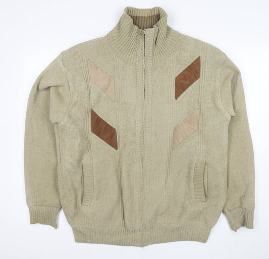 Mens UK Size M J. Wills Beige Full Zip