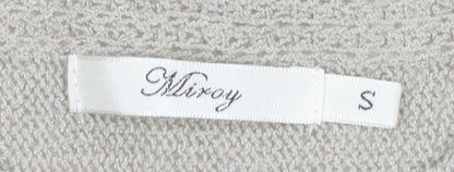 Mixroy Women's Grey V-Neck Chunky Knit Jumper, S
