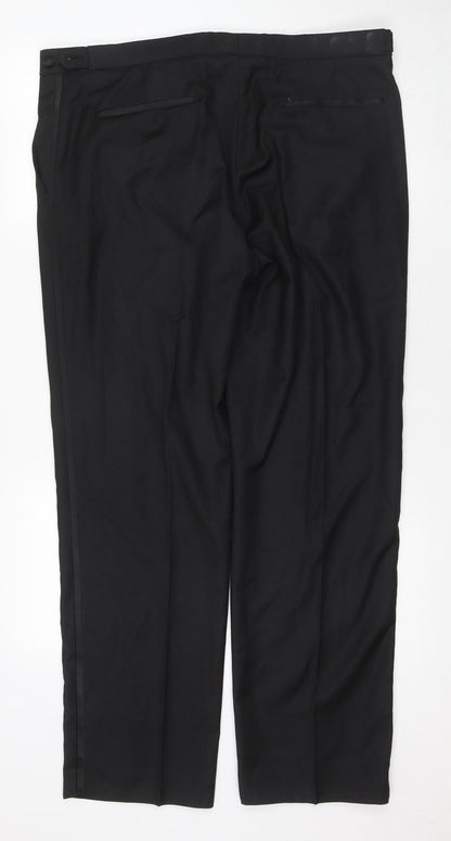 Marks and Spencer Men's Black Dress Trousers Regular Fit 38