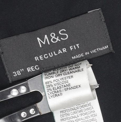 Marks and Spencer Men's Black Dress Trousers Regular Fit 38