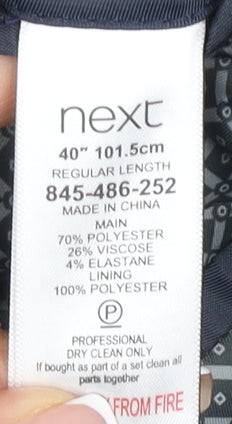 Mens UK Size 40 NEXT Regular Black Suit Jacket