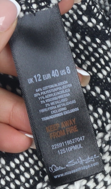 Womens UK Size 12 Miss Selfridge Black Blazer