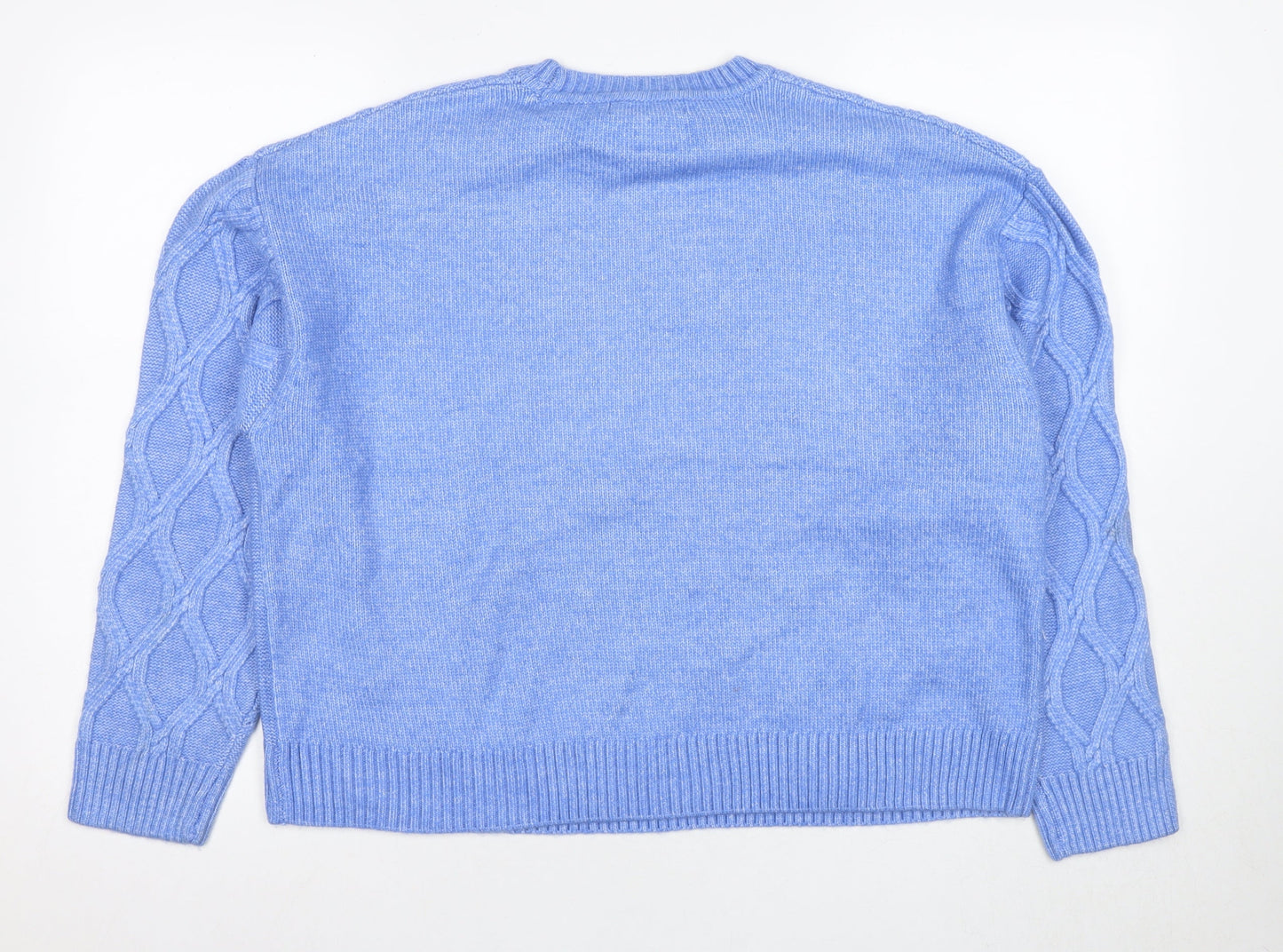 Womens UK Size L Marks and Spencer Blue Pullover Jumper