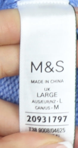 Womens UK Size L Marks and Spencer Blue Pullover Jumper