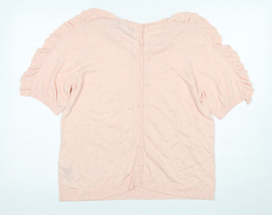 Womens UK Size 16 Marks and Spencer Pink Basic Blouse