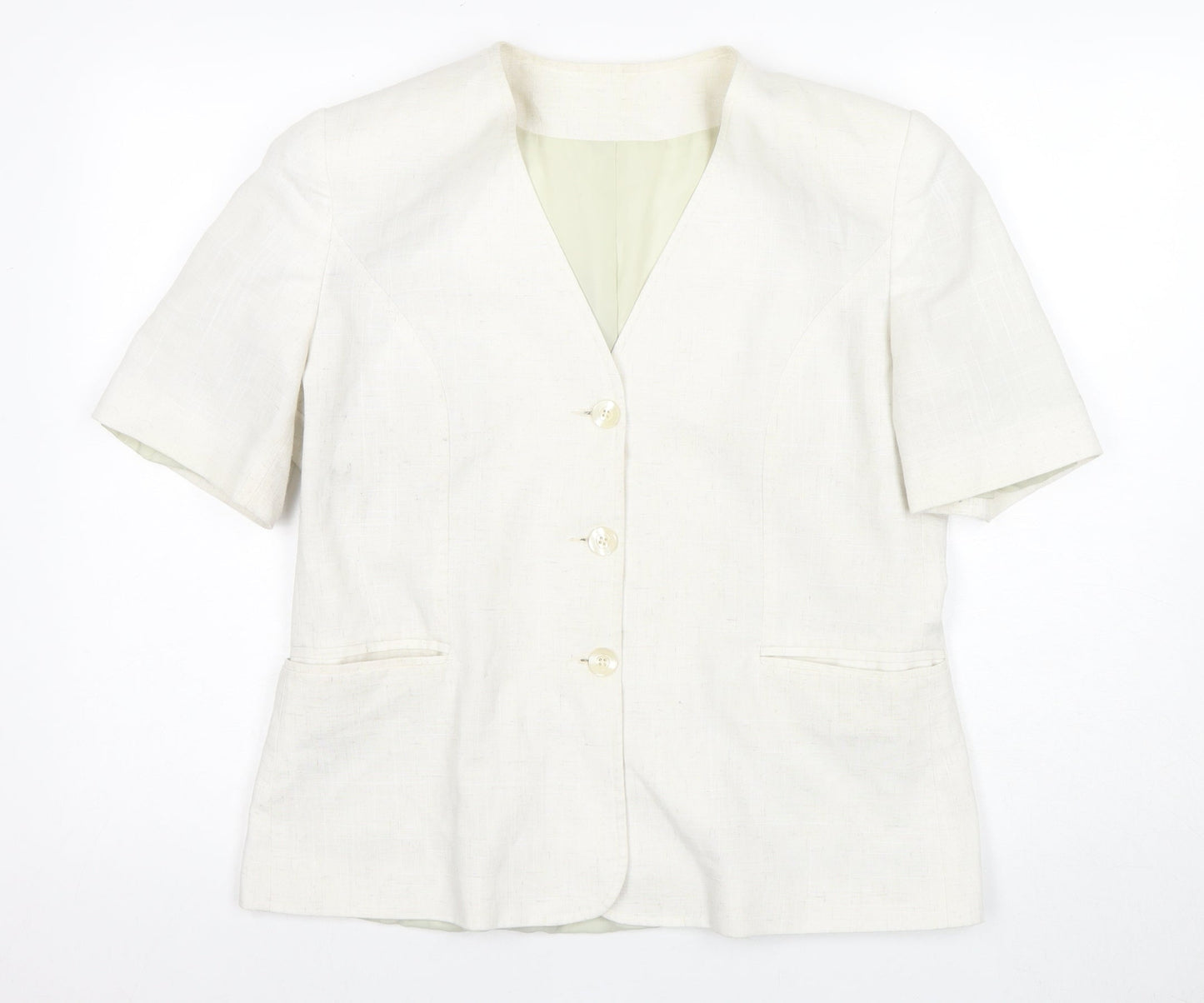 Debenhams Women’s Ivory Linen Suit Jacket Size 14