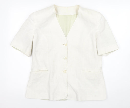 Debenhams Women’s Ivory Linen Suit Jacket Size 14